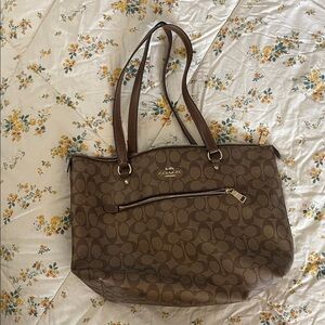 Coach Tan Signature Tote Bag